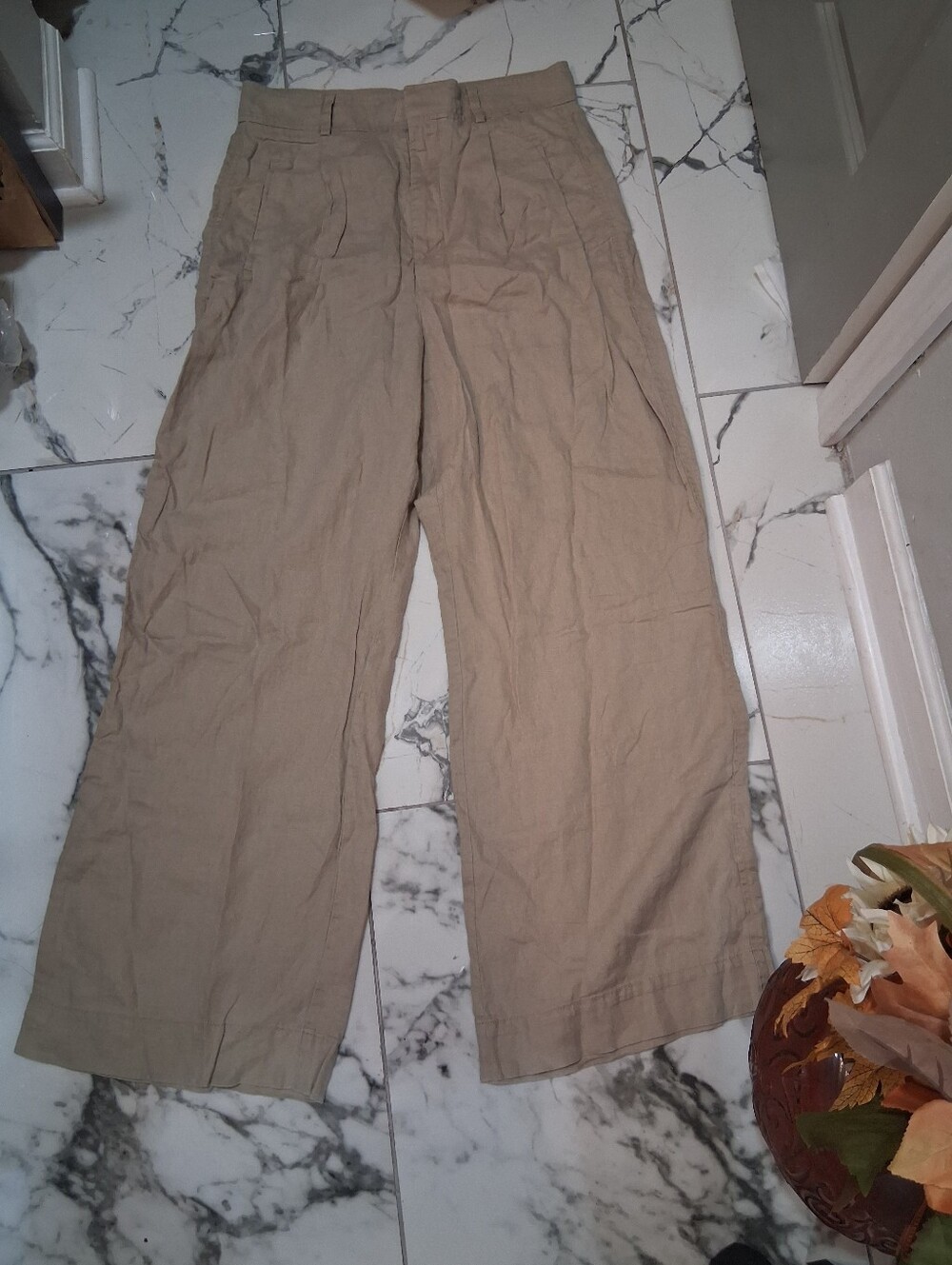 Everlane Womes Wide-Leg Chinos in Khaki Tan